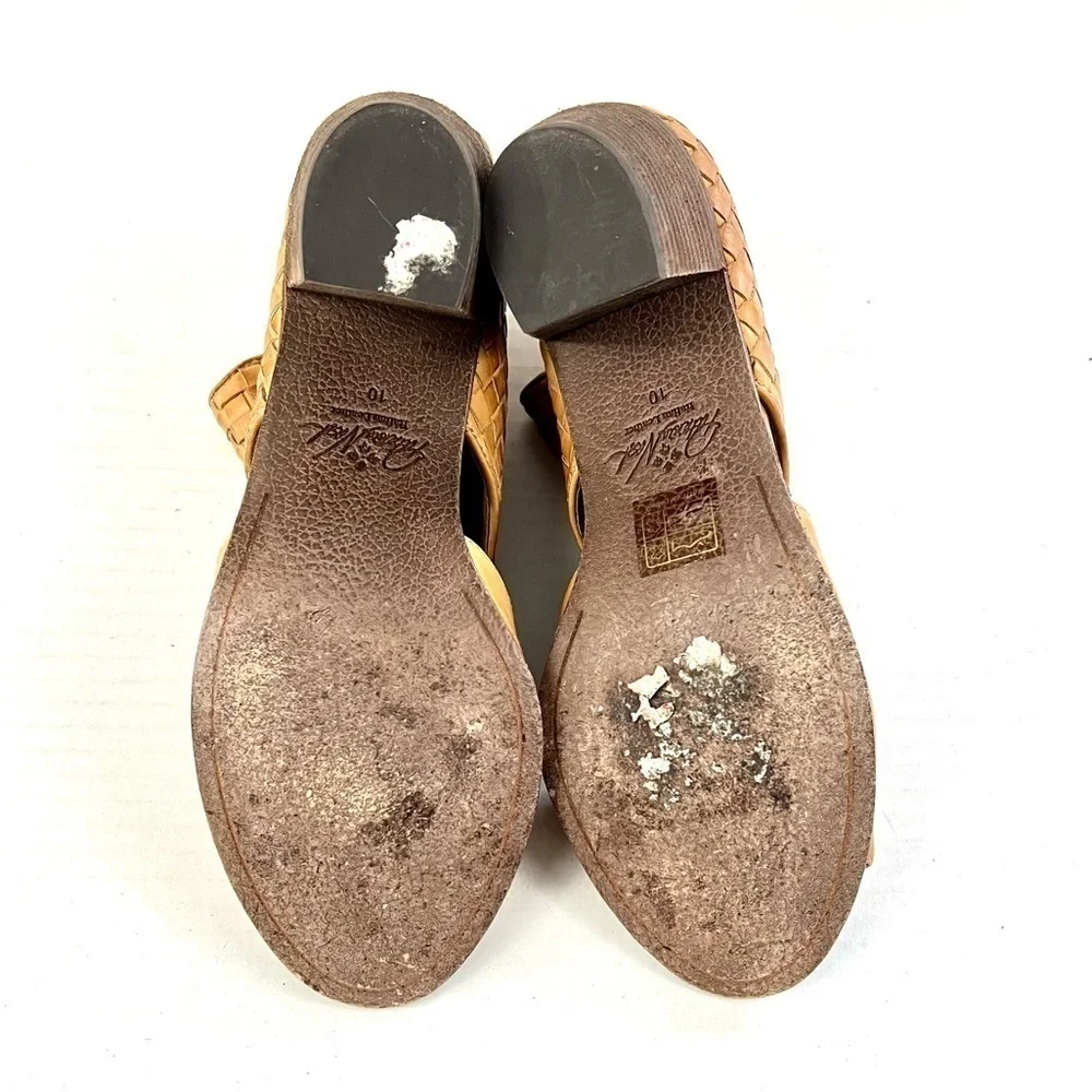 Patricia Nash Woven Leather Peep Toe Booties | Boho Italian Style | Size 10 - Picture 9 of 9